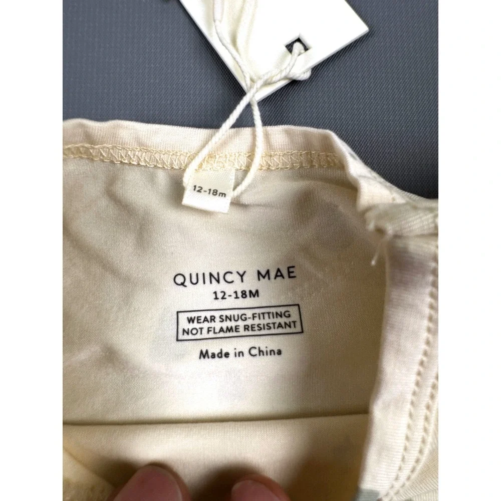 Quincy Mae Bamboo Pajama Set Trees Print‎ 12-18 Months